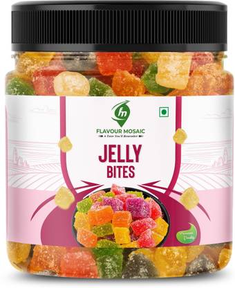 Flavour Mosaic Jelly Bites | Colorful, Delicious, Vegetarian, No Gelatin Mix Fruit Mix Fruit Jelly Candy