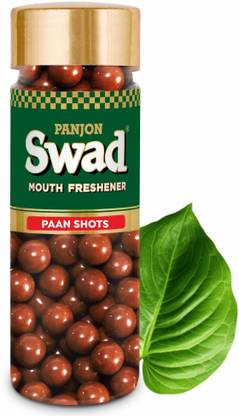 Panjon Swad Paan Shots (Instant Pan Candy Mouthfreshener Mukhwas) Real Pan Balls Toffee