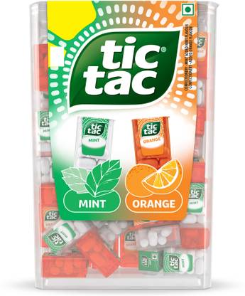 tic tac Iconic Jar Mint & Orange seeds Mix Mint &Orange Mouth Freshener