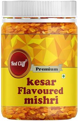 RED CLIFF Kesar Flavoured Mishri | SUGAR CRYSTALS | 350g |) kesar Mint