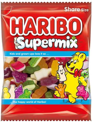 Haribo Supermix Fruit and Milk Flavour Gummy Gummy Candy