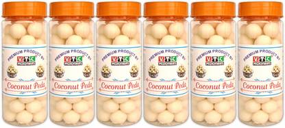 VTC Pure Real Milk Coconut Peda Kerala Nariyal Soft & Chewy Milky Laddu Coconut Candy