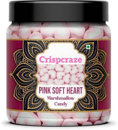 crispcraze heart shape vanilla strawberry marshmallow / marshmallow candy strawberry, vanilla Marshmallow