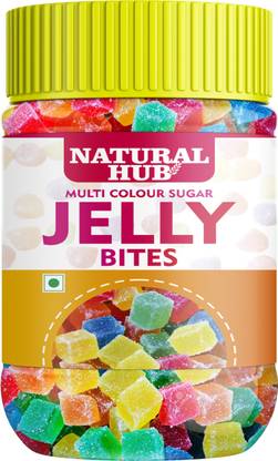 Natural Hub Jelly Bites / Mix Fruits Jelly Beans Sugar Coted Jelly Candy