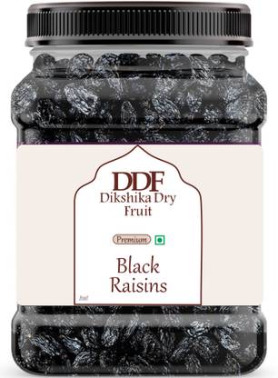 Dikshika Afghani Seedless Black Raisins | Kali Kishmish | Sweet & High in Antioxidants Black Raisins