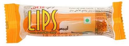 Lotte Candy Lips Orange Flavour (PACK OF 15) (IMPORTED) Orange Lollipop
