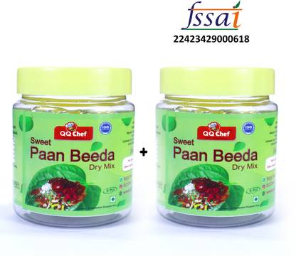 QQchef Sweet Paan Beeda Mix - Dehydrated Real Paan Sweet Beeda 15g x 6Balls