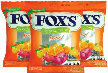 FOX'S Fruits Pouch | Imported Chocolate | Pack of 3 Fruits Mint