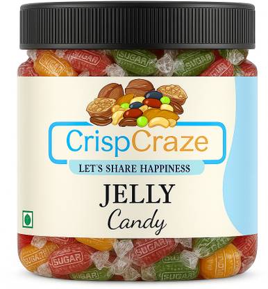 crispcraze Jelly Candy Fruits Flavour Mix Flavours Jar Pack mix flavor candy candy, mix fruit, all fruit, jelly candy Jelly Candy
