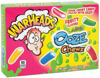 Warheads Ooze Chewz Sour Chewy Candy Filled with Ooze