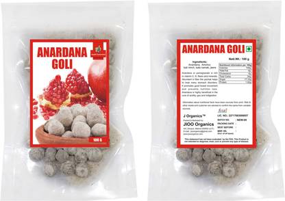 Jioo Organics Anardana Drops (Pachak Anardana Churan Goli) Sweet and Sour Mouth Freshener