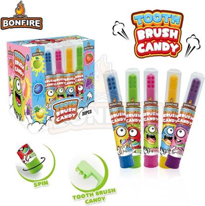 AS enterprises ASFOODS Tooth Brush Candy | Jelly Tasty Candy | kids favourite | Amazing flavour Strawberry, Blueberry, Apple Jelly Candy