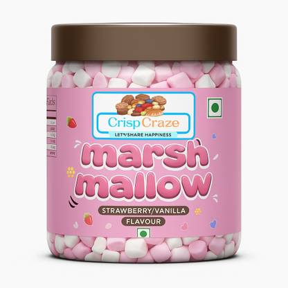 crispcraze marshmallow candy /strawberry marshmallow candy (100pieces) strawberry, vanilla, marshmallow Marshmallow