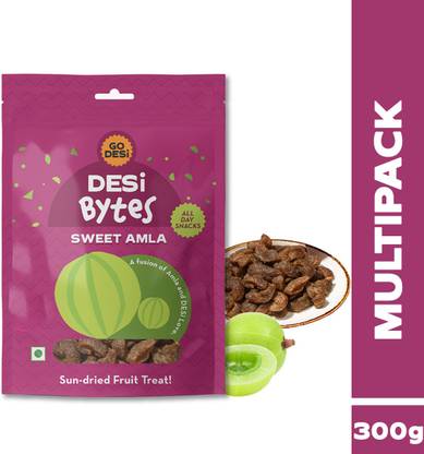 GO DESi Bytes Sweet Amla, Fruit Snacks, Dried Amla, Dehydrated Sweet ...