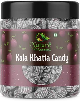NATURE CONNECT Kala Khatta Flavour Candy|Khatti Mitthi Toffee|Jar Pack Kala Khatta Candy