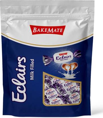 BAKEMATE Eclairs Milk Filled Flavor Milk Candy