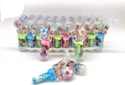Happy Basket By Simran Football Whistle Candy – Fun & Fruity Apple, Blueberry, Strawberry, Pineapple, Orange Lollipop