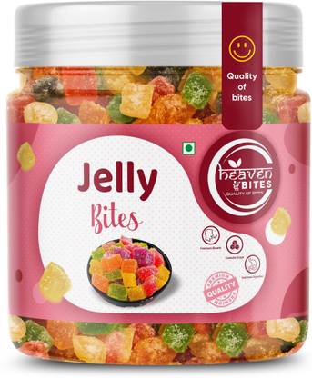 HEAVEN BITES Jelly Bites | Sugar-Coated Jelly Candy Beans | Juicy Jellies Toffee Mix Fruit Jelly Beans