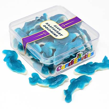 CANDIEXOTICS Candiexitics Blue Raspberry Dolphin Jelly Candy 500gm Raspberry Flavour Jelly Candy