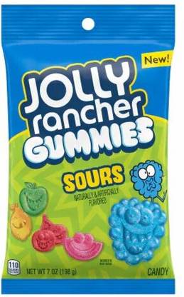 Jolly Rancher Gummies Sour Assorted Flavour Blue Raspberry, Green Apple, Cherry, Grape, Watermelon Candy