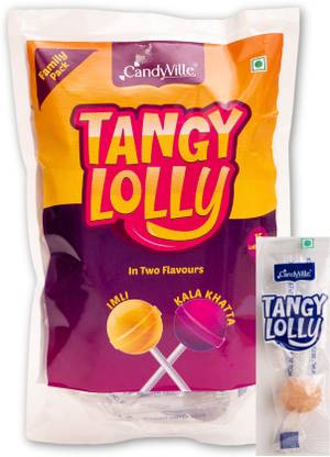 CandyVille TangyLolly Tangy and Tart Imli & Kala Khatta Lollipop Imli & Kala Khatta Lollipop