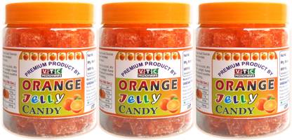 VTC Orange Fruit Jelly Bites Sugar Coated Jelly Candy Orange Jelly Candy