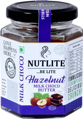 nutlite Hazelnut Milk Choco Butter | 100% Pure and Natural | High in Protein |