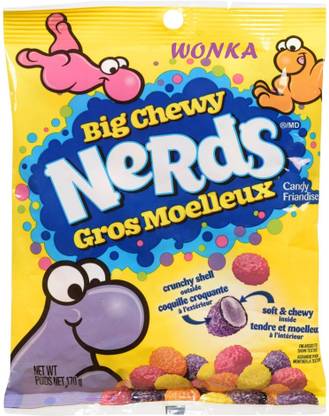 Wonka Big Chewy Nerds Crunchy Shell Outside Soft & Chewy Inside Mix Fruit Jelly Candy