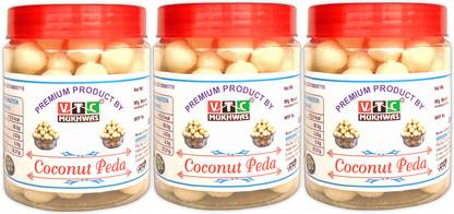 VTC Pure Real Milk Coconut Peda Kerala Nariyal Soft & Chewy Milky Laddu Coconut Candy