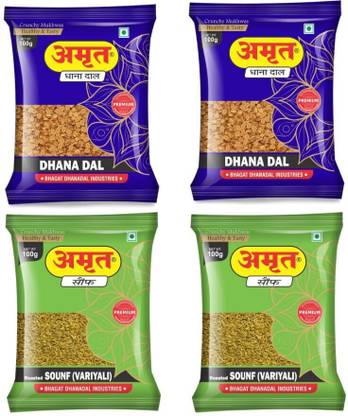 Amrut Dhanadal & Saunf Mukhwas Digestive Crunchy and Tasty Mouth Freshener