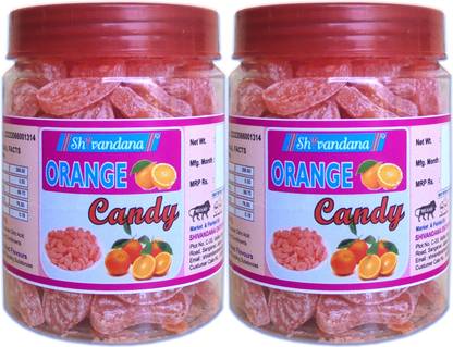 SHIVANDANA Natural Fruit Santra Toffee, Orange Toffee Narangee Candy Oragne Toffee