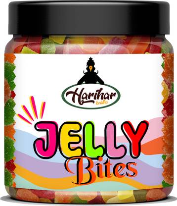 HARIHAR KRIDHA Fruit Jelly Bites | Sugar Coated Beans Mix Fruit Jelly Candy | Jelly Candy Mix Fruit Flavour Jelly Candy