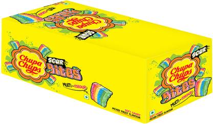 Chupa Chups Soft and Chewy Sour Bites Mixed Fruit Sour Candy