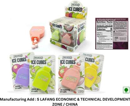 Icebreakers ICE CUBES Mix Flavors (IMPORTED FROM CHINA) Lemon, Strawberry, Green Apple, Passion Fruit Sour Candy