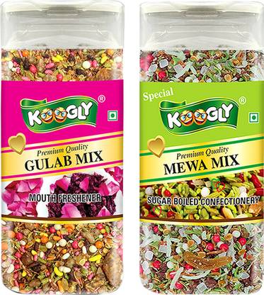 Koogly Premium Quality After Meal Digestive Mukhwas Gulab Mix, Mewa Mix Mouth Freshener