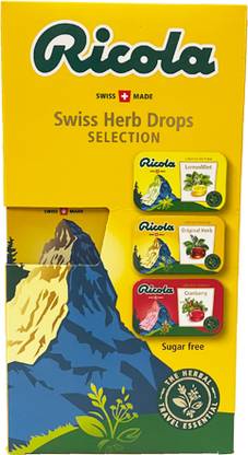 Ricola world design assorted sugarfree herbs drops - 225 gm assorted Candy
