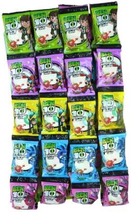 SATASTE Pack of 1 (100 Pcs Pack) Ben 10 Marshmallow candy Softly marshmallow Fruit Taste Mix Fruit Marshmallow