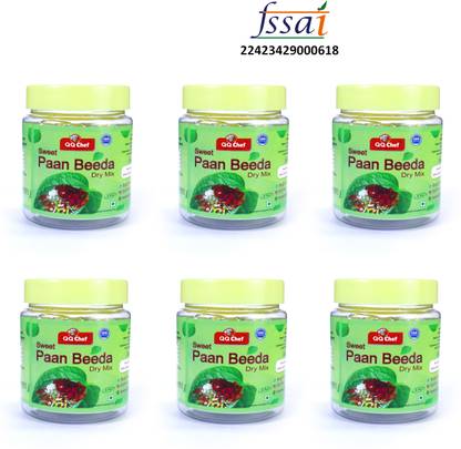 QQchef Sweet Paan Beeda Mix - Dehydrated Real Paan Sweet Beeda Mix 6 Combo
