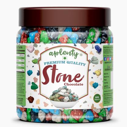APLENTY Stone Chocolate Candy (Real Chocolate) | Rock Shape Milk Choco Pebbles Chocolate Candy