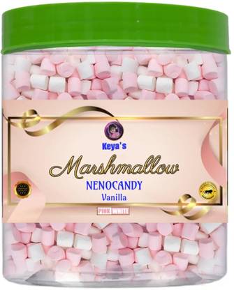 Keya Foods Marshmallow Neno Candy, Vanilla Flavoured, Pink and White Vanilla And Mix Fruit Marshmallow