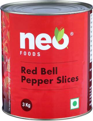 neo Sliced Red Bell Pepper I Red Capsicum Peppers I Ready to Eat I Non-GMO I Peppers