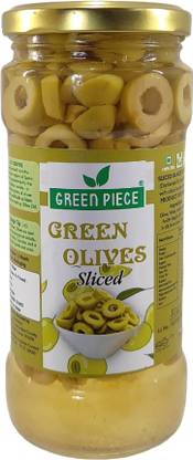 GREEN PIECE Green olives Sliced 900gm.(450gm). Olives
