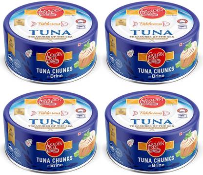 Golden Prize Tuna Chunk In Brine 185Gms Each - Pack of 4 Units Sea Foods