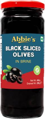 Abbie's Black sliced olive 450g pack of 1 Authentic Taste in cooking , Snacking Olives