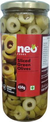 neo Sliced Green Olives I Ready to Eat I Non-GMO I Olives