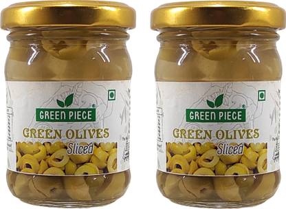 GREEN PIECE Green Olives Sliced(120gm x 2) Olives