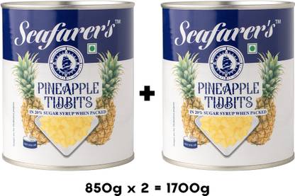 Seafarer's Pineapple Tidbits, 1700g (850g x 2) Fruits
