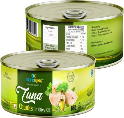 Octoking Canned Tuna Chunks in Olive Oil, Immunity Booster Sea Foods