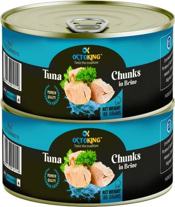 Octoking Tuna Chunks in Brine 185g x 2 Sea Foods