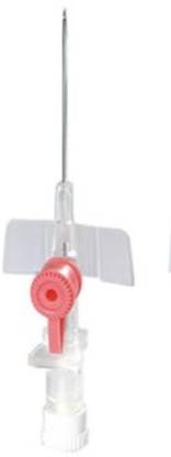 Fidelis Healthcare I.V. Catheter/Cannula With Injection vale and Wings, 20G Disposable Intravenous  Cannula
